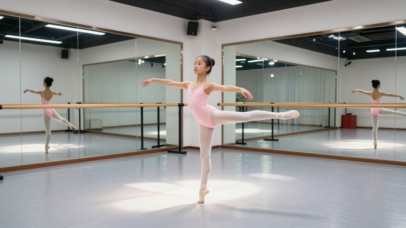 Instructor giving corrective feedback during a syllabus-based ballet exam class